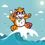 Surfer Cat